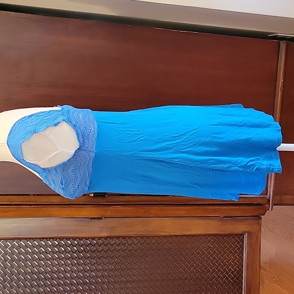 Cosabella | Vintage Blue Baby Doll Lingerie Nightie with Lace - size L - Picture 4 of 11